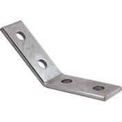 Unistrut 1-5/8" 45° 4 Hole Angular Fitting P2265eg, Electro-Galvanized - Pkg Qty 25