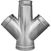 Us Duct Clamp Together Double Branch, 30 ° 16-16-16-16, 16 » Diamètre, Galvanisé, 18 Jauge