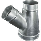 Us Duct Clamp Together Standard Branch, 45 ° 8-6-6, 8 » Diamètre, Galvanisé, 18 Jauge