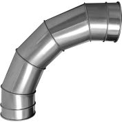 US Duct Clamp Together 90 ° Elbow 2.5 CLR, 14" Diameter, Galvanized, 18 Gauge