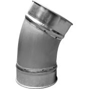 US Duct Clamp Together 30 ° Elbow 1.0 CLR, 4" Diameter, Galvanized, 22 Gauge