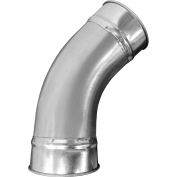 Clamp us Duct Ensemble 45 ° Coude 1 CLR, 6 » Diamètre, Galvanisé, Jauge 22