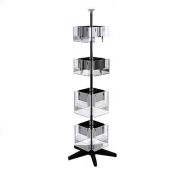 Rotating Literature Display w/ 8 Full Size & 16 Brochure-Sized Clear Pockets