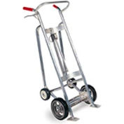 Valley Craft® EZY-Rol™ F83210A7 4-Wheel Aluminum Drum Truck - Brakes - Rubber Wheels