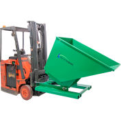 Valley Craft® Hydraulic Powered Self-Dumping Hopper, 1 Cu. Yd., 2,000 Lb. Cap., Green