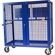 Valley Craft® F89556VCBL Security Truck 60"L x 30"W x 66"H, Bleu