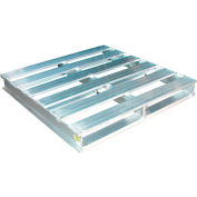 Palette Vestil™ Open Deck, aluminium, entrée de fourche 2 voies, 6000 lbs. Cap., 48 po L x 48 po L x 6 po H, argent