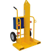 Welding Cylinder Cart CYL-2-FF Foam-Filled Wheels 28 x 37-1/2 x 69-1/8