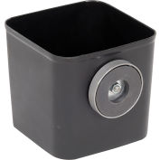 Chariot élévateur Magnetic Storage Bin 6-3/4 » x 6-1/8 " x 5-3/4 « , Plastique, Noir