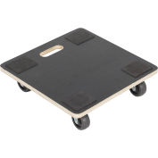 Dolly de bois dur avec plate-forme en bois massif carré de 16 » x 16 », capacité de 400 Lb