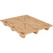 Vestil Open Deck Nestable Pallet, Rec. Presswood, 40-1/4"L x 48-1/4"W, 2000 lb. Dynamic Cap., Brown