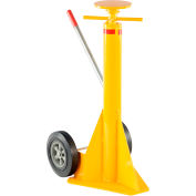 Vestil Spin Top Trailer Stabilizing Jack, Hard Rubber Wheels, 40,000 lb. Lifting Capacity