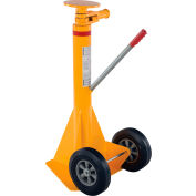 Vestil™ Spin Top Ratchet Trailer Stabilizing Jack, roues en caoutchouc dur, 40 000 lb. Capuchon de levage.