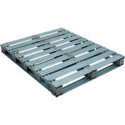Palette Vestil™ Open Deck, acier galvanisé, 40"L x 48"W, 8 000 lb. Capacité de plancher, gris