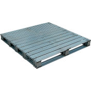 Palette Vestil™ Open Deck, acier galvanisé, 48"L x 48"W, 8 000 lb. Capacité de plancher, gris