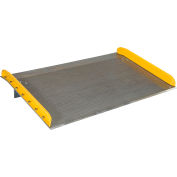Planche de quai en aluminium Vestil™ avec bordure de sécurité en acier, 72 po L x 48 po, 20000 lb Capacité
