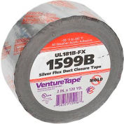 3M™ VentureTape UL181B-FX FlexDuct Tape, 2 IN x 120 Yards, Sliver, 1599B-G669