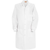 Kap® rouge unisexe spécialisée collerette Lab Coat W/intérieur poche, blanc, peignés de Poly/coton, XS