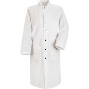 Kap® rouge Snap-Front Boucher Coat, Polyester filé, blanc, L