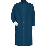 Rouge Kap® pince-Front Boucher Coat W/tricot poignets, sans poche, Spun Polyester, bleu marine, 4XL