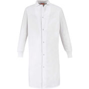 Rouge Kap® pince-Front Boucher Coat W/tricot poignets, sans poche, Spun Polyester, 5XL blanc,