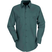 Travail industriel chemise manches longues Kap® rouge masculin épinette verte longue-L SP14