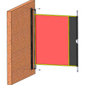 Shaver Industries RollTect™ écran de soudure rétractable - 5,5' x 20' abat-jour de soudure semi-orange