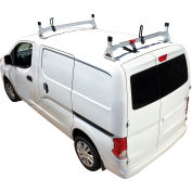 Vantech H1 2 Bar Steel Ladder Roof Rack For Nissan NV200 2013-On, White