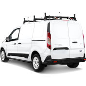 Vantech H1 3 Bar Steel Ladder Roof Rack for Ford Transit Connect 2014-On, Black