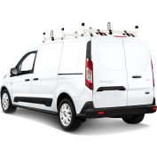 Vantech H1 3 Bar Steel Ladder Roof Rack for Ford Transit Connect 2014-On, White 