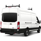 Vantech H1 2 Bar Steel Ladder Roof Rack for Ford Transit Cargo Van 2015-On, Black