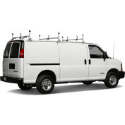 Vantech H1 3 Bar Aluminum Ladder Rack System for Chevy Express 1996-On, White