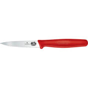 3-1/4", les bords ondulés, manche en polypropylène, rouge couteau d’Office