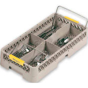 Vollrath® Traex Half Rack- 4 Compartment W/ Handles, 1392, Beige, 19-3/4" X 10" X 3-13/16"