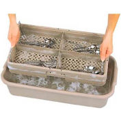 Vollrath® Traex 4 Compartiment Rack Soak System, 1394, Beige, 24-1/2 » X 13-3/8 » X 5-1/4 »