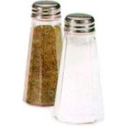 Vollrath® Traex Paneled Jar Salt & Pepper Shakers, 303-0, Stainless Top, 3 Oz - Pkg Qty 72