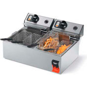 Vollrath® Cayenne Standard Duty Electric Fryers, 40708, Double Countertop Fryer, 2 X 10 Lb.