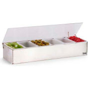 Vollrath® Traex Kondi-Keeper Stainless Steel Condiment Dispensers 4702 W/ Standard Lid 6 Insert