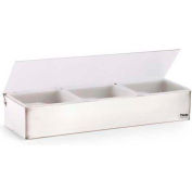 Vollrath® Distributeurs de condiments en acier inoxydable Traex Kondi-Keeper 4705 W/ Couvercle standard 3 Insert