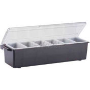 Vollrath® Distributeur de condiments en plastique Traex avec couvercle standard, 4743-01, Brun, taille de l’insert de pinte