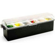 Vollrath® Traex Plastic Condiment Dispenser W/ Standard Lid, 4743-06, Black, Pint Insert Size