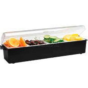 Vollrath® Traex Plastic Condiment Dispenser W/ Standard Lid, 4745-06, Black, Quart Insert Size