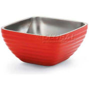 Vollrath® Bols de service isolés carrés, 4761955, 0,75 litres, Moteur d’incendie rouge, qté par paquet : 6