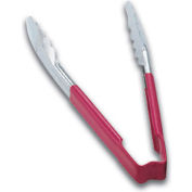 Vollrath® 9,5"1 Piece Utility Tong - Rouge, qté par paquet : 12