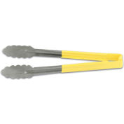 Vollrath® 9.5" 1 Piece Utility Tong - Yellow - Pkg Qty 12