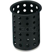 Vollrath® Traex Plastic Flatware Cylinder Storage System, 52633, 3-3/4 » Diamètre, Noir, qté par paquet : 12