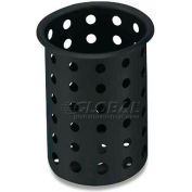 Vollrath® Traex Plastic Flatware Cylinder Storage System, 52633, 3-3/4 » Diamètre, Noir, qté par paquet : 12