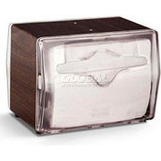 Vollrath® Distributeur de serviettes à deux faces, 5515-12, Table, Grain de bois de noyer foncé