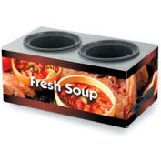 Vollrath® Cayenne® 7203003, Twin Well 7 Qt. Soup Merchandisers - Base Country Kitchen