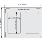 Vollrath® Miramar™ Satin SS Double Well Template- 2 Rectangles